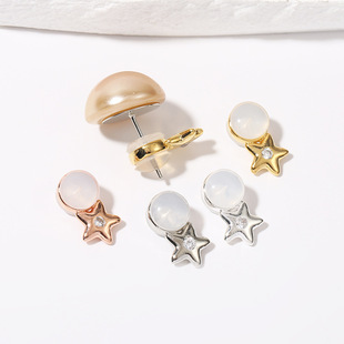 Silicone Earrings with Drill Five-pointed Star Ring Ear Plug Lifter Anti-sagging Cross-border Large Earrings Fixed Lifting Accessories
