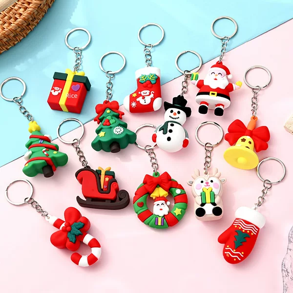 Christmas Small Gifts for Kidsren Kindergarten Sharing Class Rewards Students Prizes Christmas Tree Keychain Pendants