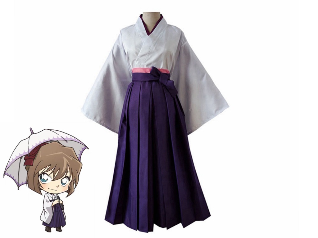 Detective Conan cosplay outfit, Ai Haibara costume, Taisho-style anime convention outfit, kendo costume, cosplay performance costume.
