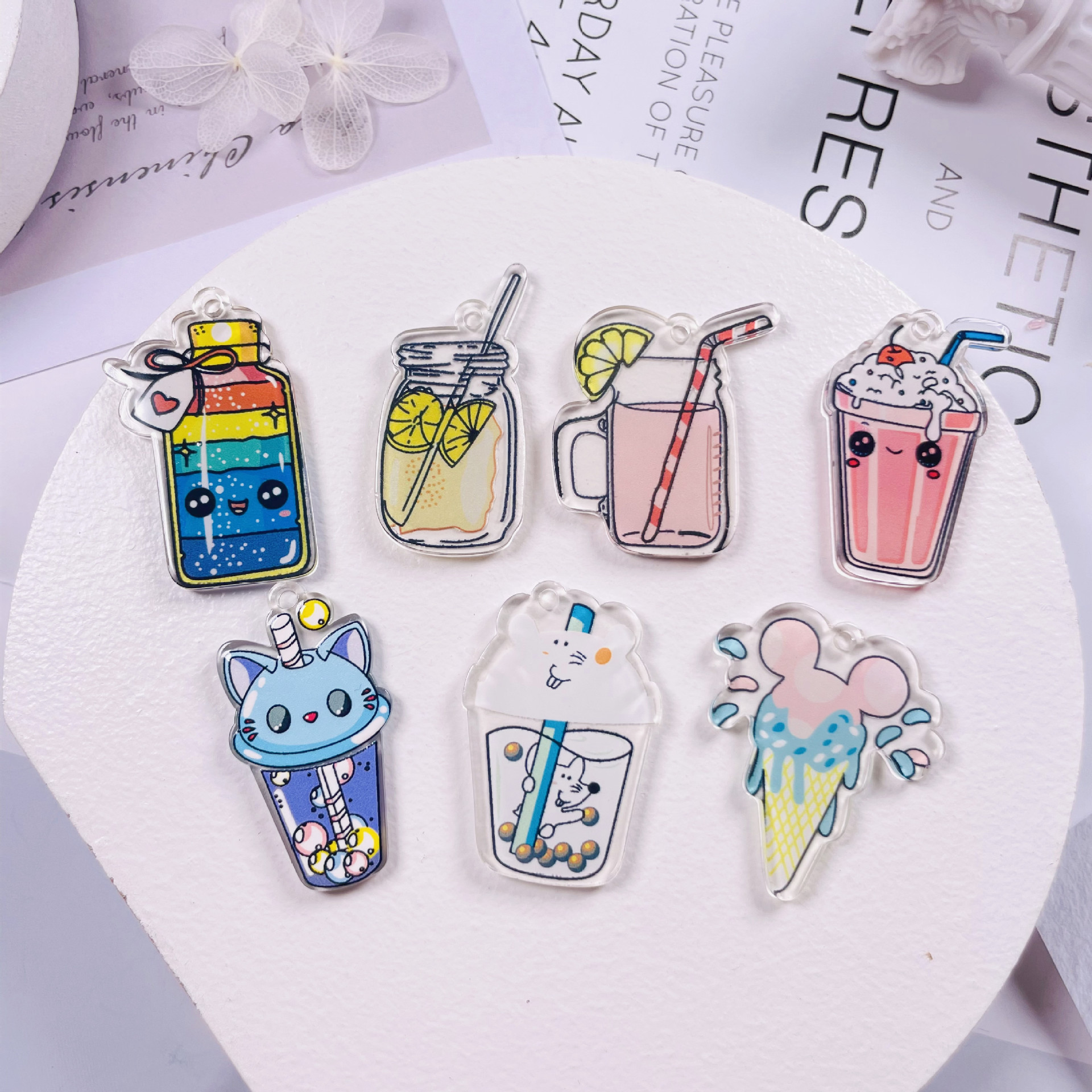 1 Piece Arylic Ice Cream Cup Mobile Phone Charm Accessories display picture 6