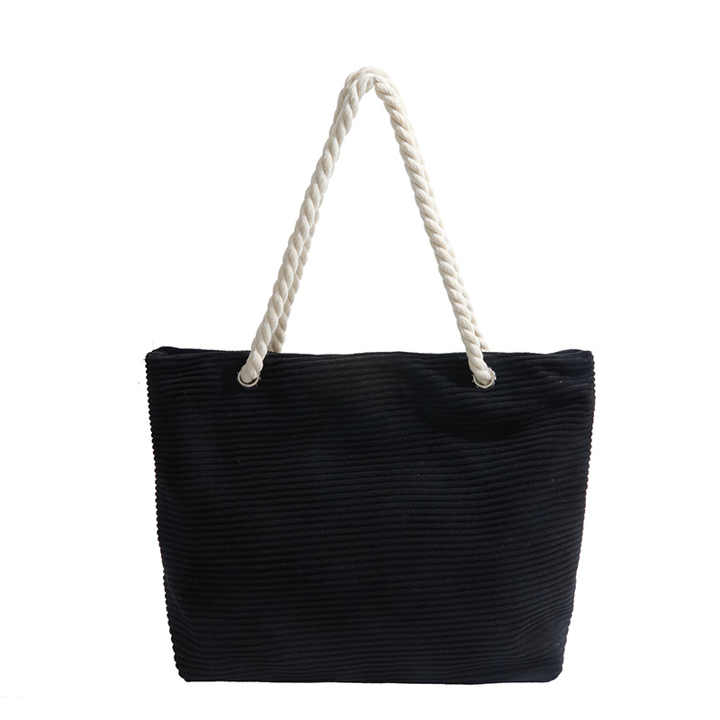Bolso Tote de pana para mujer 2024 nuevo invierno popular casual bolso de hombro de todo fósforo bolso de axila de viaje de gran capacidad