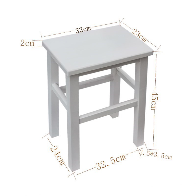 Fábrica directa taburetes cuadrados de madera sólida, taburetes caseros pequeños para adultos, taburetes bajos para niños, taburetes de cambio de zapatos, taburetes cuadrados de madera, taburetes de comedor image 20