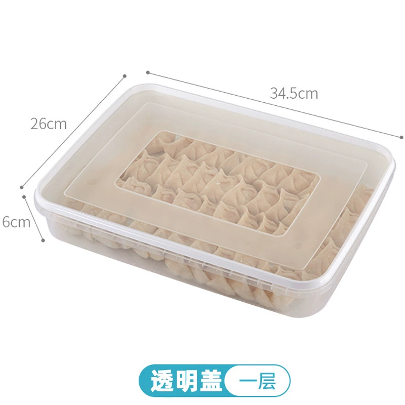 Dumpling storage box, tall multi‑layer frozen/freezer container, stackable sealed 35×25×6 cm