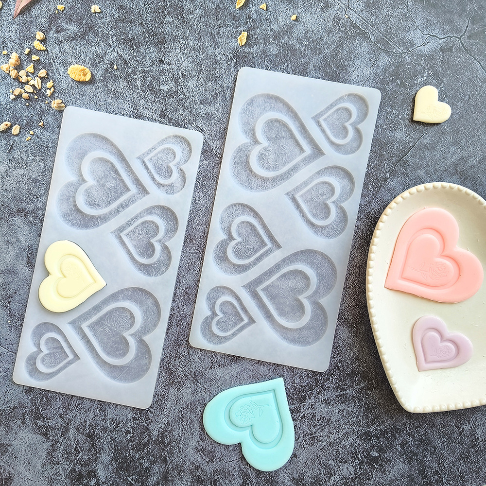 6 compañías de amor rosas 81 chocolate molde de silicona molde de dulces galletas DIY utensilios de decoración