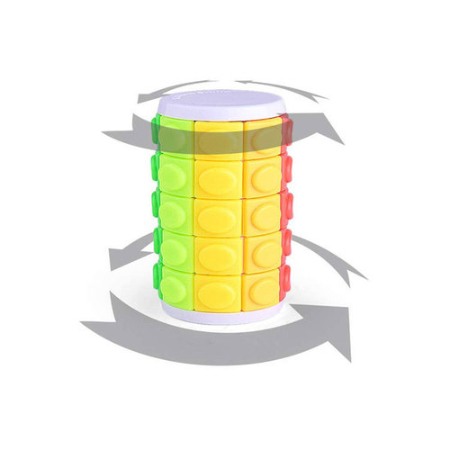 Amazon best-selling 3D rotating cylindrical magic cube children's intelligence sliding tower stress relief magic cube gift toy