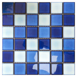 8KIJ游泳池马赛克水池鱼池陶瓷瓷砖户外别墅拼图蓝色室内墙地专用