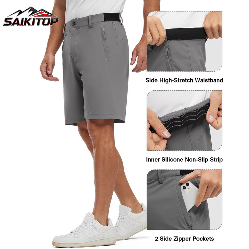Popular European and American men's summer solid color shorts, outdoor casual golf shorts, loose-fitting fitness sports shorts Popular European and American men's summer solid color shorts, outdoor casual golf shorts, loose-fitting fitness sports shorts