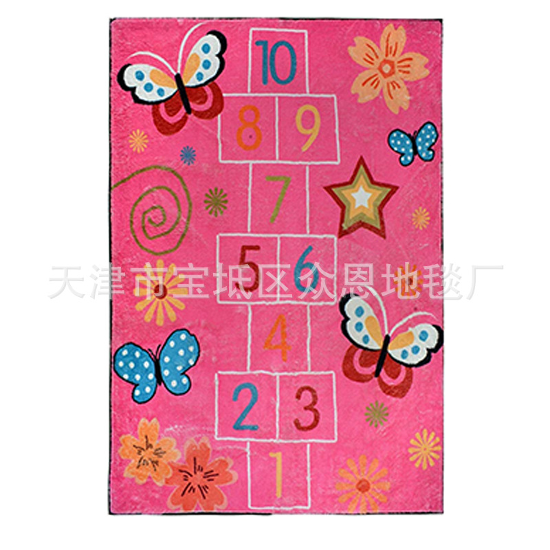 Cross-border Rayuela de dibujos animados al por mayor alfombra de piso de la habitación de los niños Juego alfombra de escalada estera educativa de educación temprana