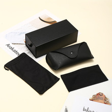 厂家批发 摁扣软包墨镜太阳镜套盒抽拉盒太阳镜包装盒可印LOGO