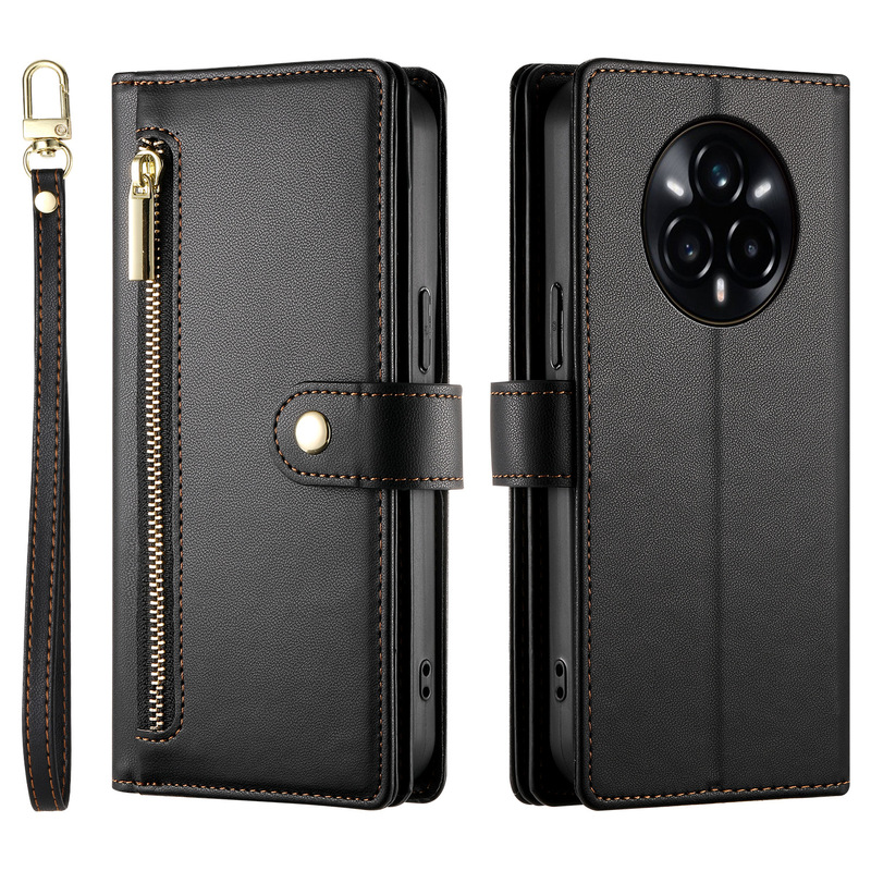 Suitable for Opporeno15F Flip-Top Wristband Mobile Phone Leather Case Oppoa6X Zipper Wallet Style Anti-Fall Mobile Phone Case Suitable for Opporeno15F Flip-Top Wristband Mobile Phone Leather Case Oppoa6X Zipper Wallet Style Anti-Fall Mobile Phone Case