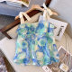 French Blue Three-dimensional Rose Petal Camisole Women's Summer 2024 New Sweet Super Fairy Elegant Short Top