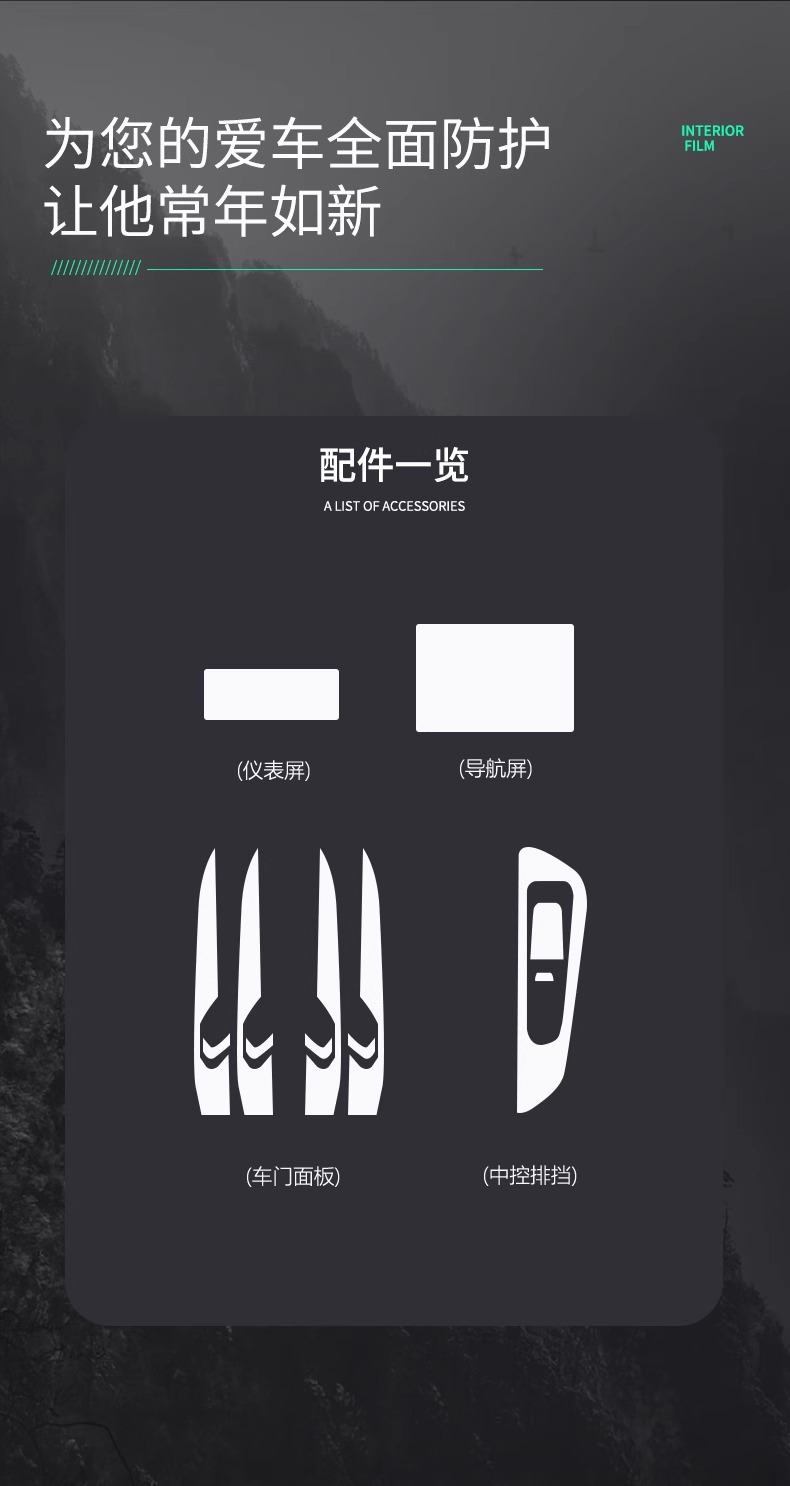 25 Geely Binyue L Central Control Film Interior Protective Film Tempered Film Interior Decoration Supplies Modified Accessories.