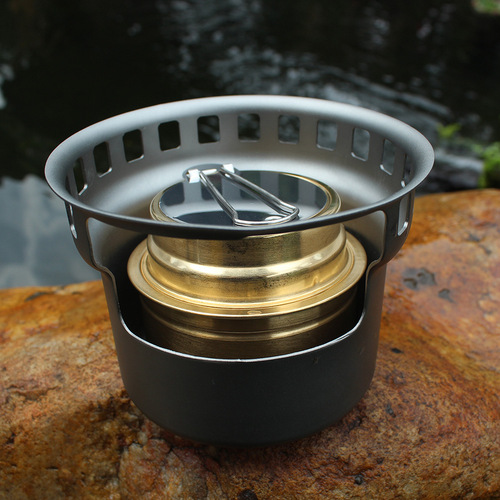 Solid liquid alcohol stove household tea making outdoor windproof snow stove portable small heating stove