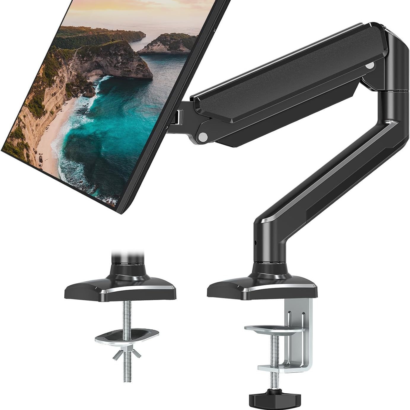 Display bracket mechanical arm computer rotatable lifting screen cantilever base double screen desktop bracket