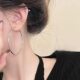 S925 Silver Needle Explosive Hoop Earrings Women's Light Luxury Advanced Sensory Hoop Unique Jewelry Exaggerated Large Ear Ring Earrings
