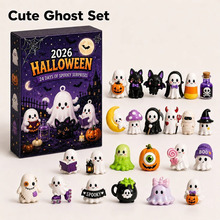 Halloween Ghost Calendar万圣节幽灵盲盒平面亚克力26降临节日历