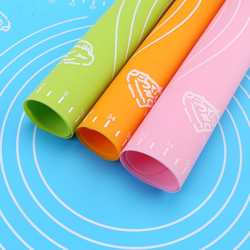 40X30cm Silicone Rolling Pin Dough Mat and Kneading Set, Thick with Measurement Marks, Kitchen Baking Mat