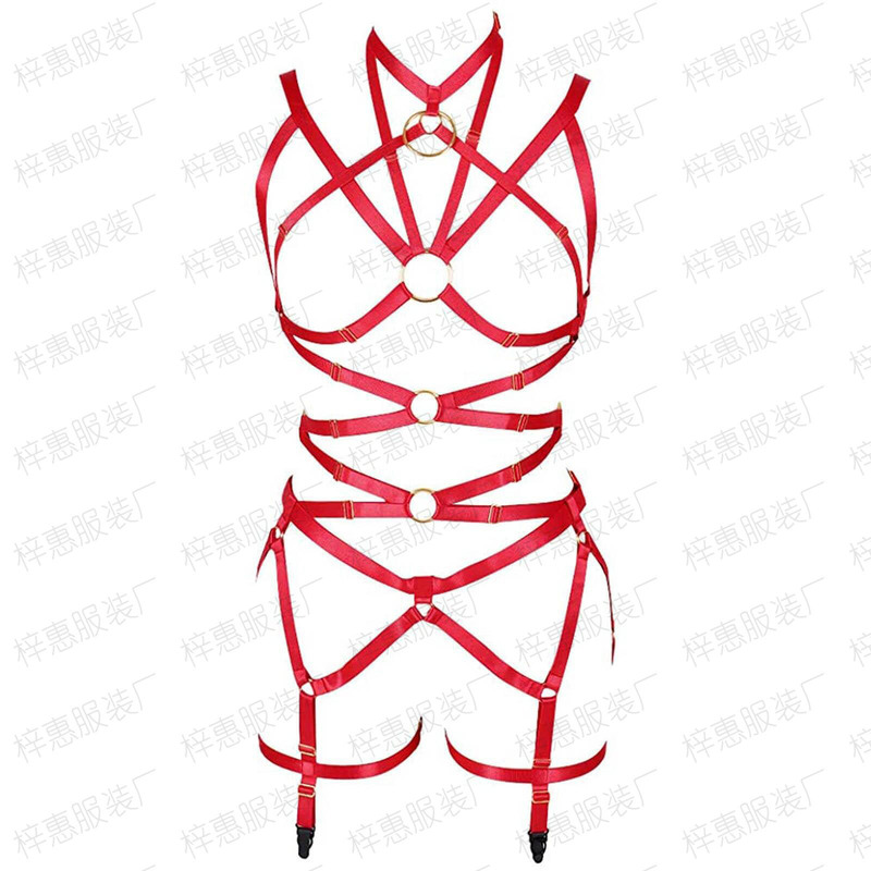 Women's Cut Punk Harness Belt Stretch Stretch Gothic Garter Carnival Sex Underwear