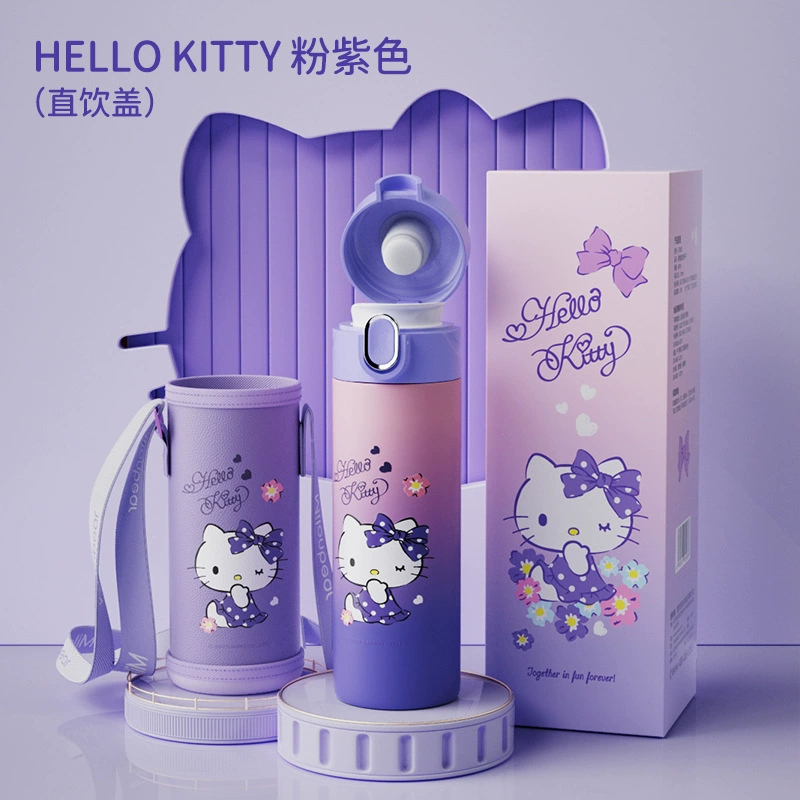 Hello Kitty, детская солома, стекло, чайник для учащихся начальной школы, чашка для чая, защита от падения
