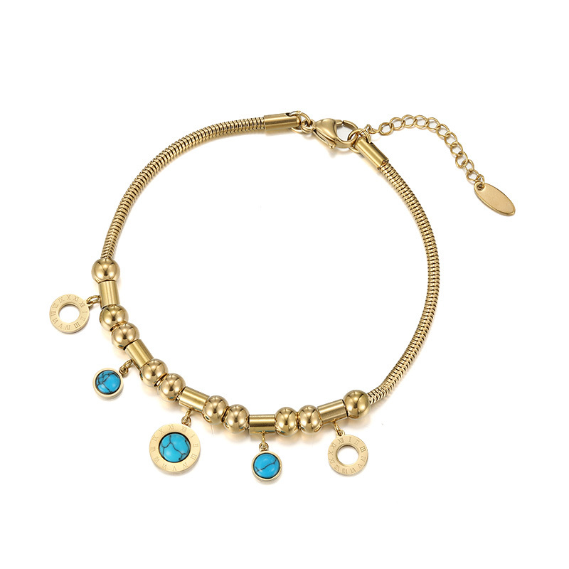 Conjunto de Joyería Xuping de Acero Inoxidable con Baño de Oro de 14k, Estilo Europeo y Americano, Diseño de Nicho, Collar y Pulsera con Personalidad