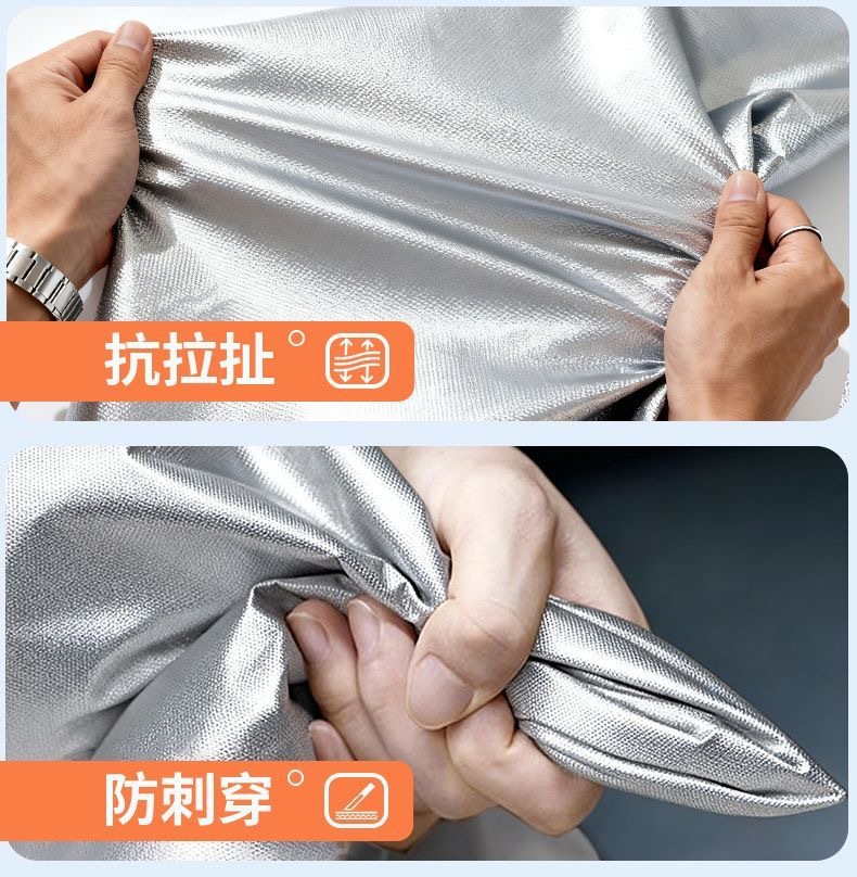 Car Cover with Thickened Water-Spun Cotton, Full Vehicle Cover, Hail Protection, Rain and Snow Protection, Sun Protection Cover, Heat Insulation Cover, Car Cover, Sunshade Cover
