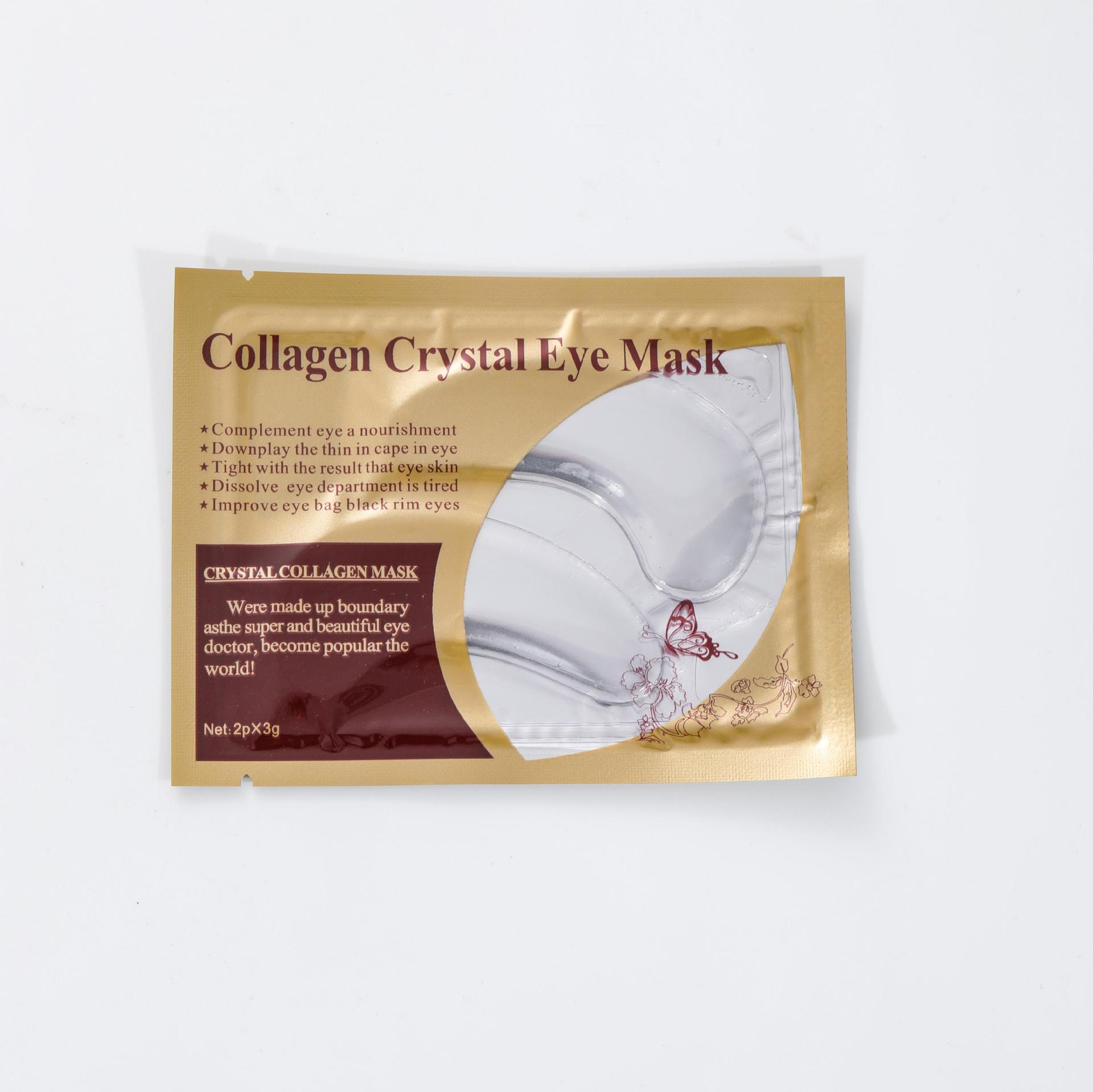 Mascarilla de ojos de colágeno de cristal transfronterizo Golden Spot Eye Care Estilo caliente Versión en inglés Mascarilla de ojos de oro Comercio exterior