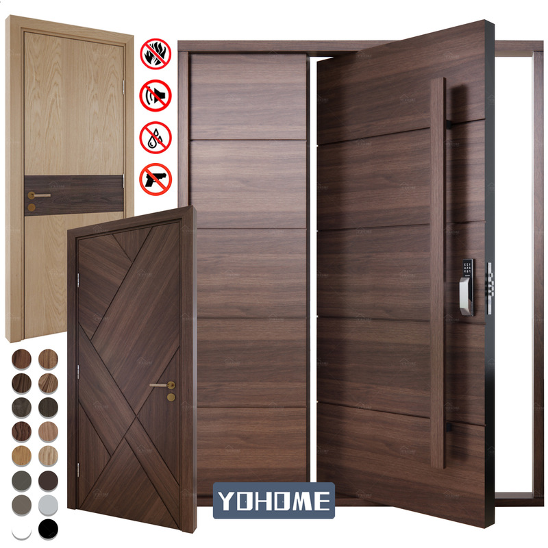 Foshan Source Factory Outdoor Wooden Door Entry Security Door Security Door Villa Door Luxury Front Door