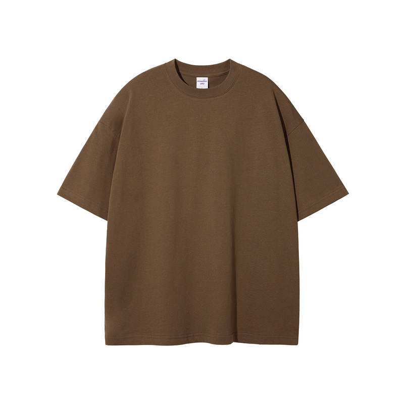 2025 夏の新作トレンディなブランド 230 グラム二重糸純綿半袖無地メンズ Tシャツ Bajia 同色大きいサイズ紳士服|undefined