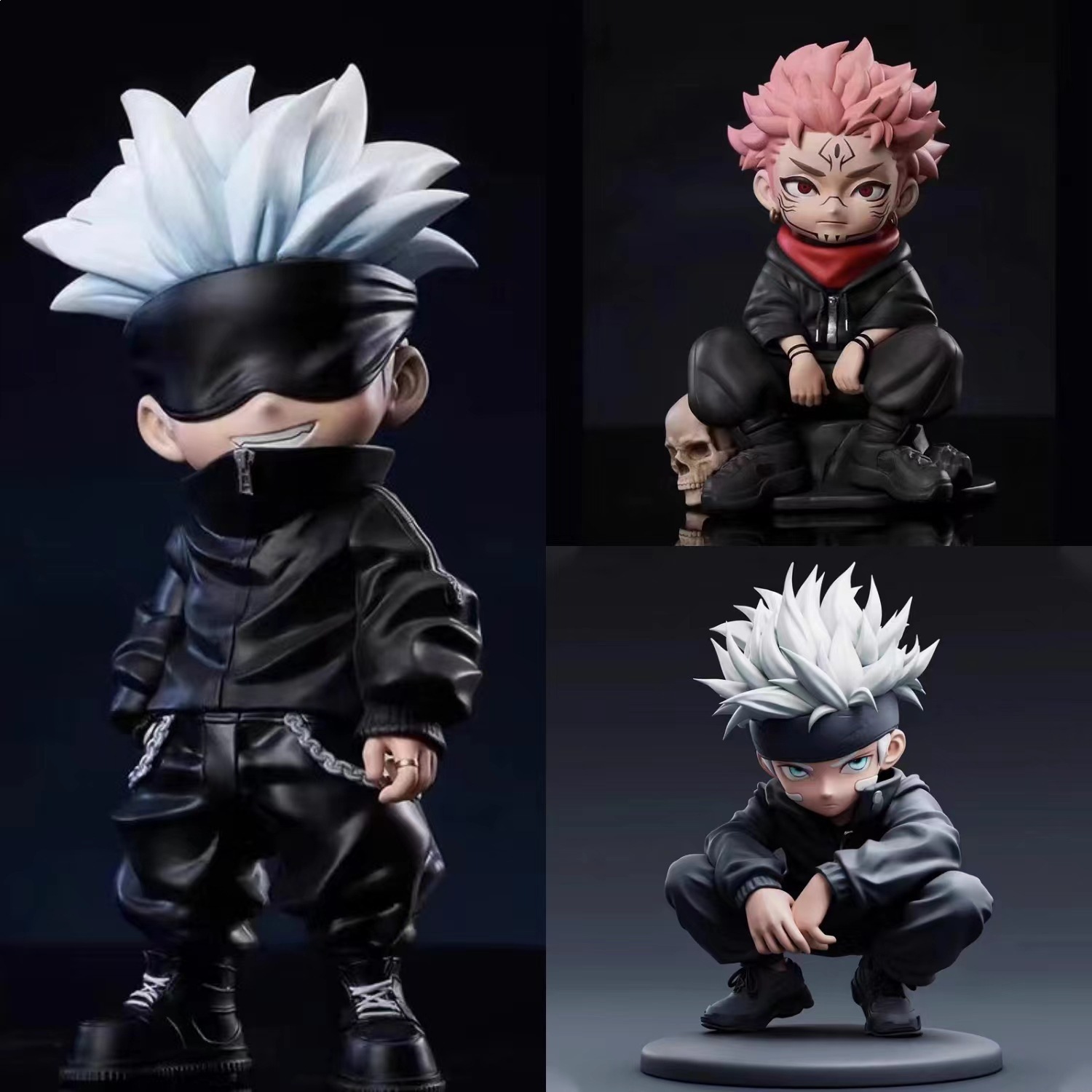 주술회전 고죠 사토루 이타도리 유지 후시구로 메구미 12~13cm PVC 피규어 장