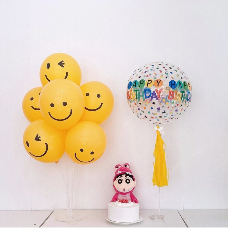 韩国网红气球 12寸正黄色笑脸气球 儿童生日派对装饰周岁布置