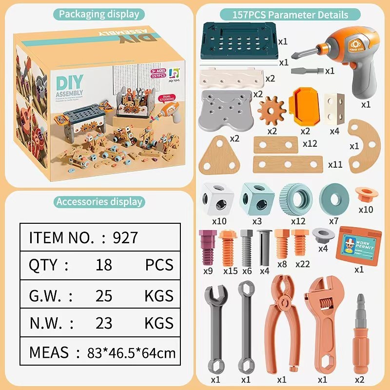 Herramientas de montaje DIY - 157 conjuntos (18 cajas / caja)