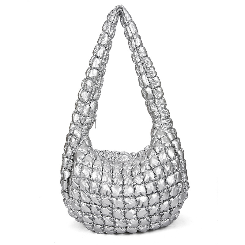 Korean Cloud Bag, Women's Lazy Style Shoulder Bag Pleated Handbag Large Capacity Single Shoulder Casual Bag_voghion.com