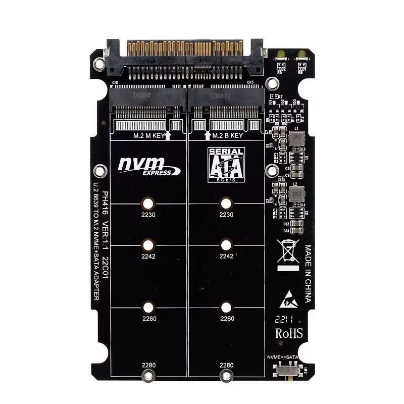 PCIE3.0 NVME NGFF U.2 Connect Card SFF8639 Все алюминиевый внешний жесткий диск коробка твердотельный накопитель M.2
