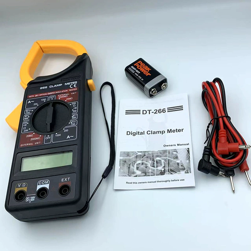 Оптовая продажа трансграничный DT266F зажимные часы Цифровые зажимные часы зажимные мультиметры мультиметры для внешней торговли