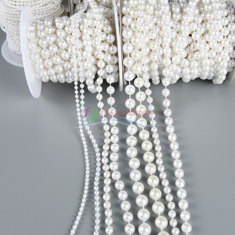 Pearl decorations 3-10mm cotton Pearl Curtain clothing luggage accessories gift decoration electroplating ball bead chain