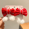 Children's hairgrip with bow, cute hair accessory, hairpins, Chinese style