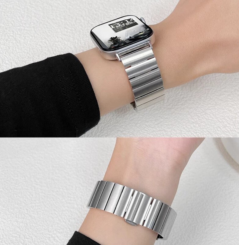 适用华为Watch FIT3/4米兰尼斯金属磁吸回环表带三株精钢手表带|undefined
