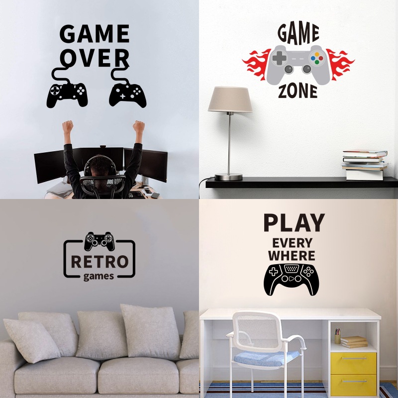 Cross-border new game handle living room bedroom room computer desk wall decoration stickers pvc self-adhesive removable