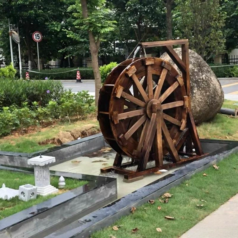 Уличный пруд для рыбы, пасторальное антикоррозийное деревянное водяное колесо, вилла, двор, бассейн, циркулирующие водные украшения, украшение для ландшафта в помещении