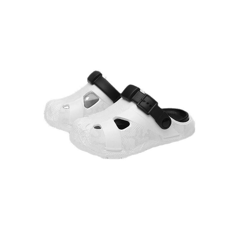 2025 zapatos con agujeros para padres e hijos, sandalias antideslizantes de suela gruesa para niños de mediana edad, zapatillas de Baotou para hombres y mujeres, zapatos de playa