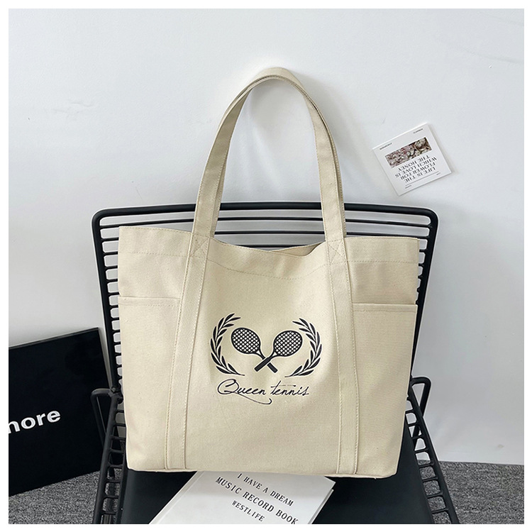 A new best-selling large-capacity casual canvas bag, a Korean-style fashionable and simple canvas bag for commuting to school undefined