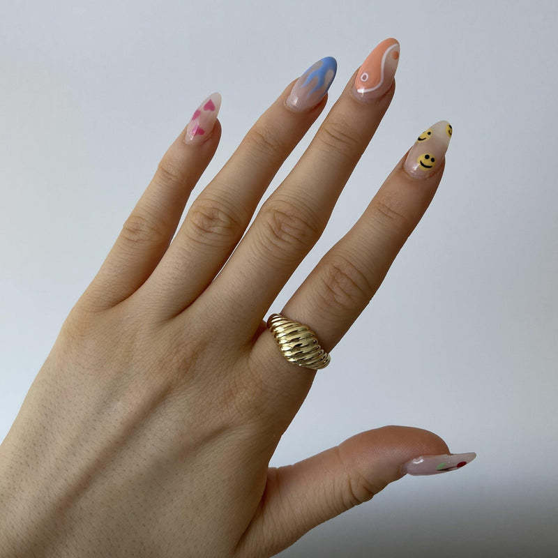 1 Piece Quantity Street Occasion Stainless Steel Material Geometric Pattern Wholesale Simple Style Geometric Stainless Steel 18k Gold Plated Rings