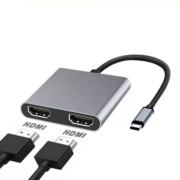 Кабель-конвертер Type-C в двойной HDMI, док-станция, адаптер USB-C для ноутбука