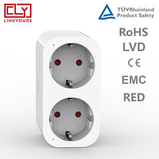Lianduo Customized European Regulations and German Standards Cross-Border Export Wifi Wireless One-Turn Multi-Remote Control Home Smart Socket