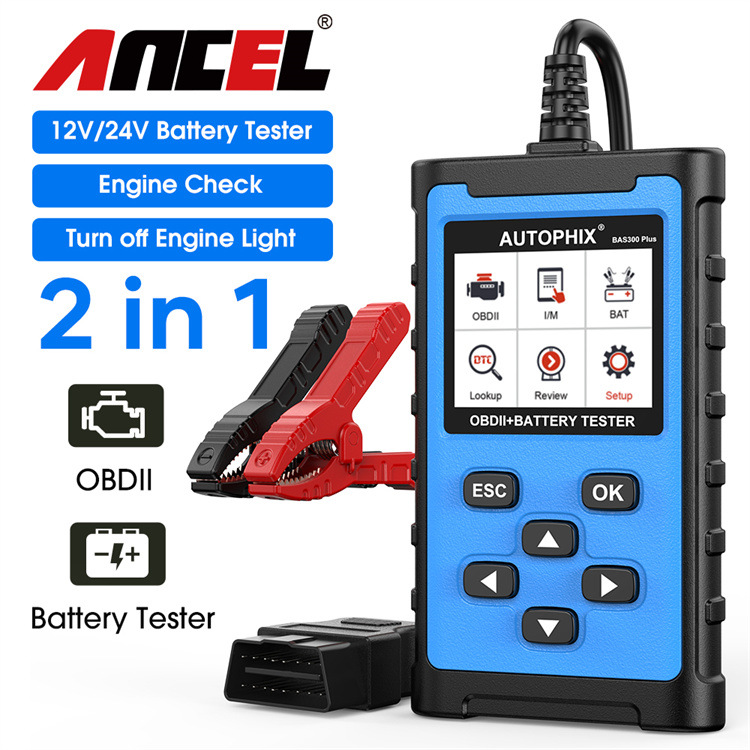 autophix BAS300plus 汽车电池检测 OBDII发动机诊断二合一海外版