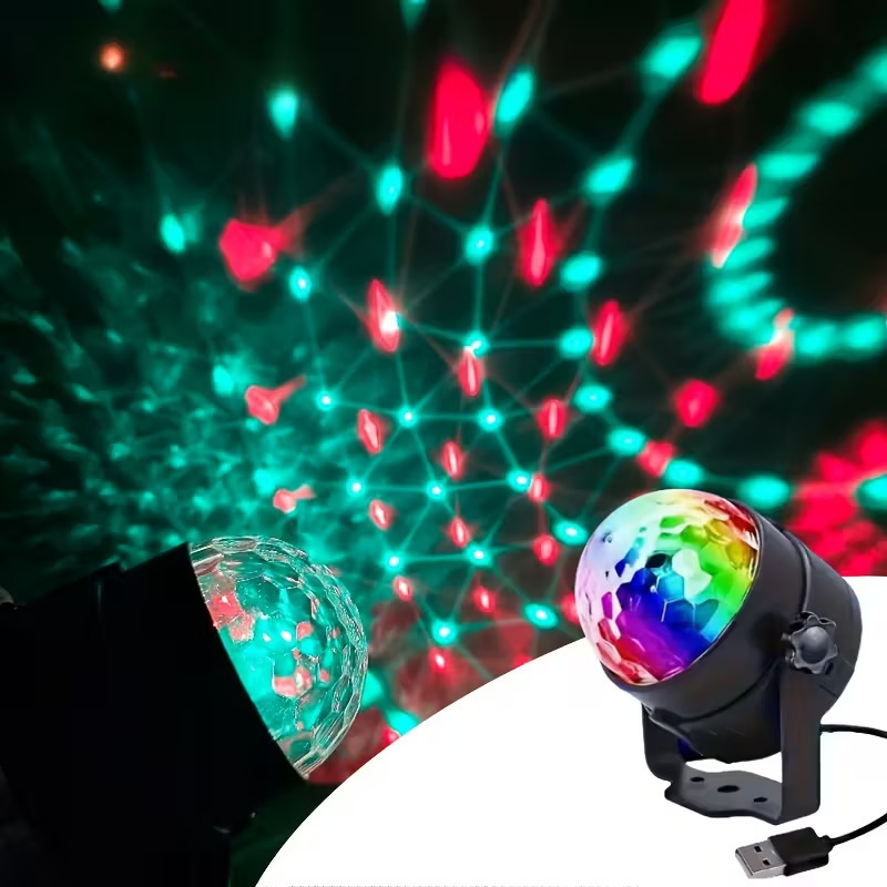 Remote Control Led Mini Magic Ball Mini Crystal Magic Ball Light Colorful Voice-Controlled Rotating Stage Light Laser Light Ktv Stage Light Remote Control Led Mini Magic Ball Mini Crystal Magic Ball Light Colorful Voice-Controlled Rotating Stage Light Laser Light Ktv Stage Light