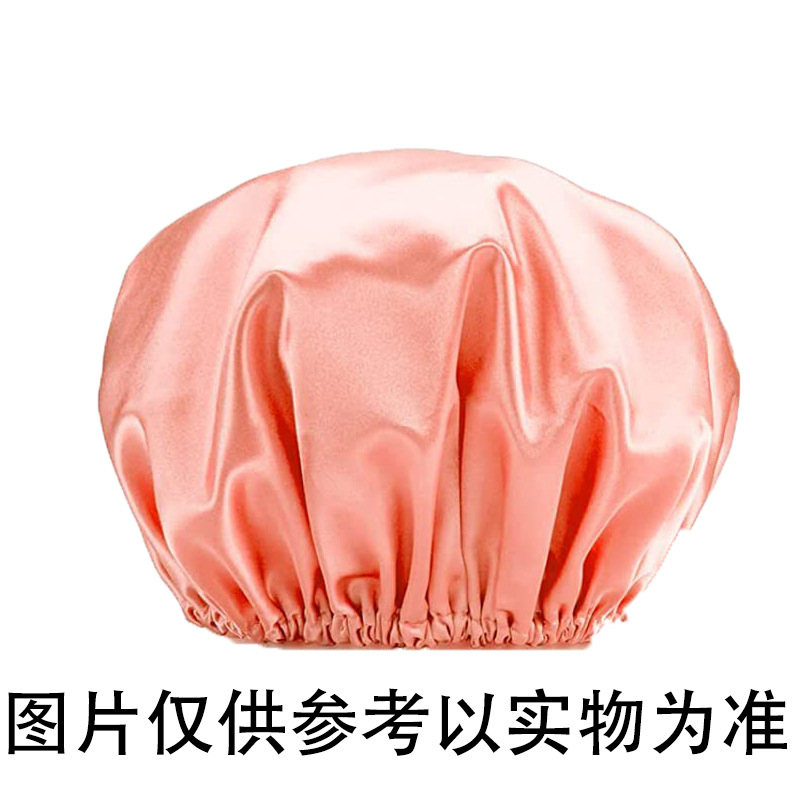 Gorro de ducha de Amazon transfronterizo de doble capa impermeable de las mujeres Home baño a prueba de humo cuidado del cabello quimioterapia espesado PEVA al por mayor