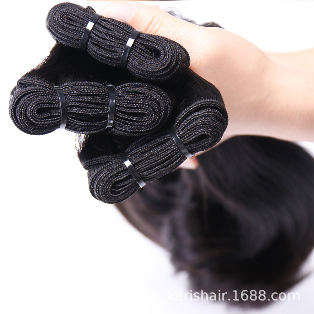 Cabello humano vietnamita liso de color natural 12A, cabello humano liso tipo cortina.