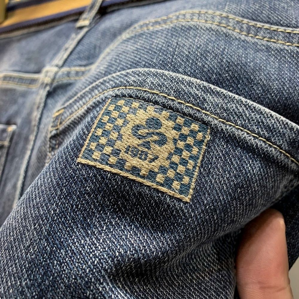 2024 Spring Jeans Men's Korean Edition Trendy Embroidery Fit Slim Straight Leg Fashion Versatile Casual Pants_mkmklike.com