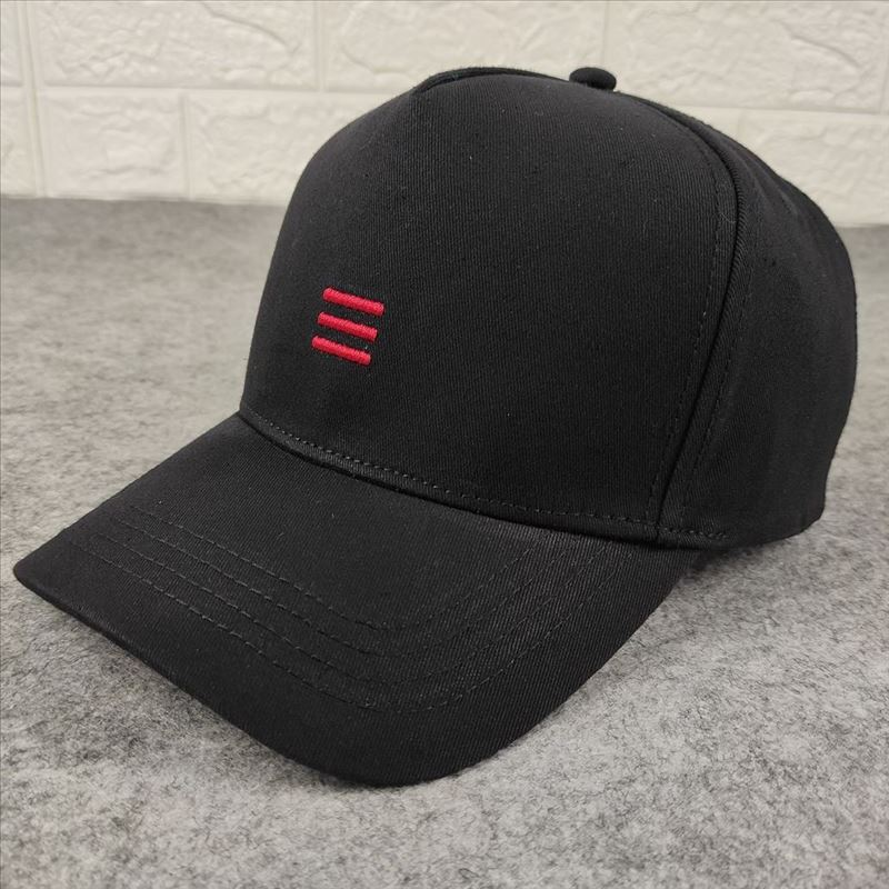 Black with red letters